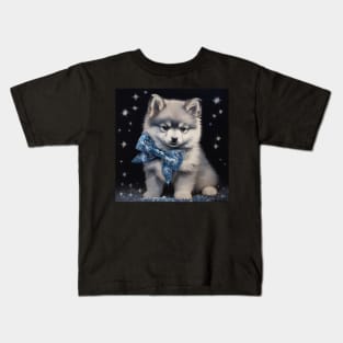 Pomsky Painting Kids T-Shirt